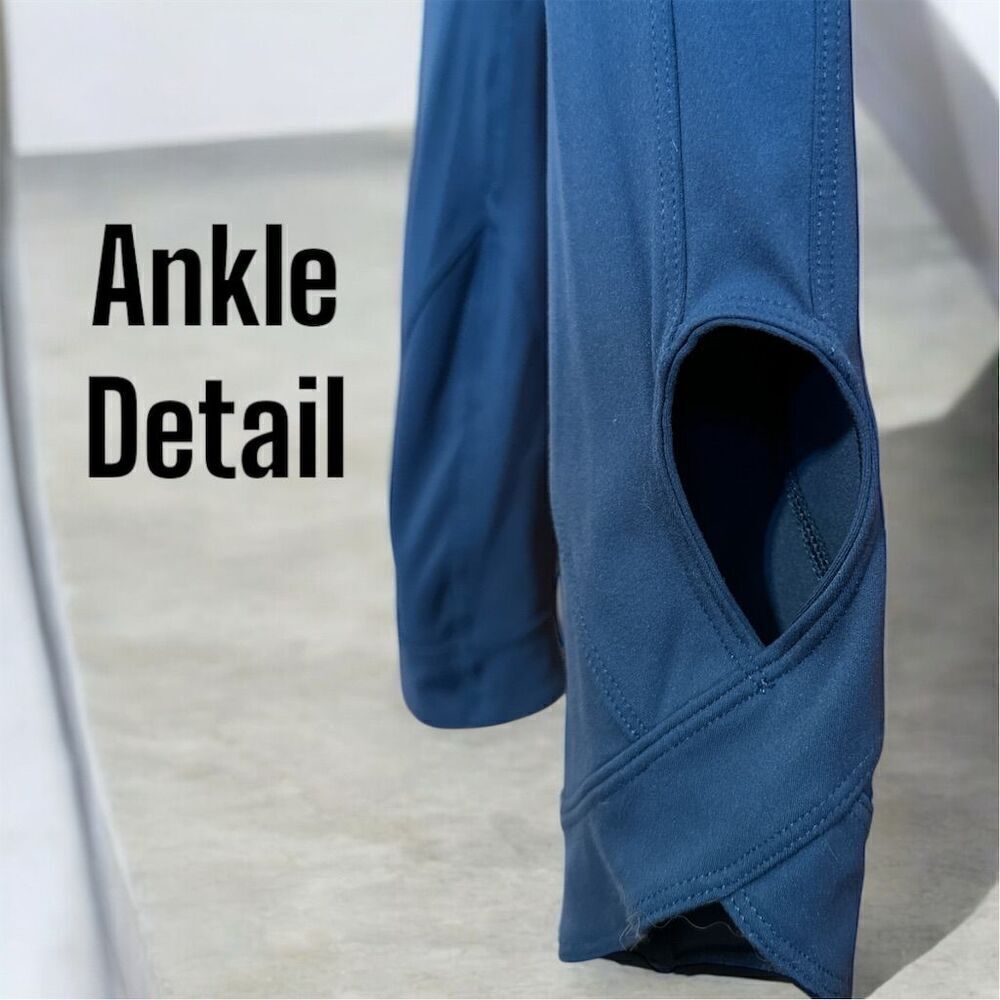 Jed North Women's Ankle Detail Leggings Blue High-Waist Yoga Gym Athletic pants - Picture 3 of 5